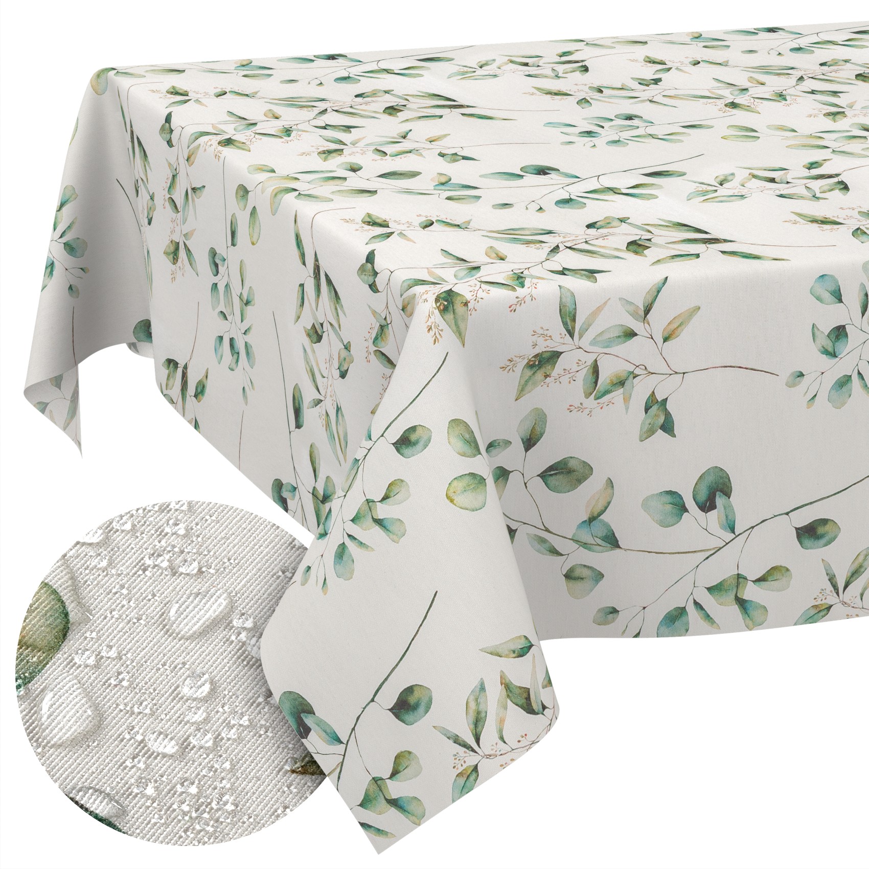 GTGANNA-04_SQ_10FBK Stoff Tischdecke abwaschbar Tischwäsche Textil Tischtuch Baumwolle Polyester Botanika Outdoor Tischdecke Gartentischdecke