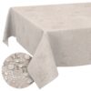 Stoff Tischdecke abwaschbar Tischwäsche Textil Tischtuch Baumwolle Polyester Japondi Beige Outdoor Tischdecke Gartentischdecke