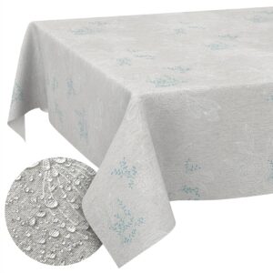 Stoff Tischdecke abwaschbar Tischwäsche Textil Tischtuch Baumwolle Polyester Japondi Grau Outdoor Tischdecke Gartentischdecke