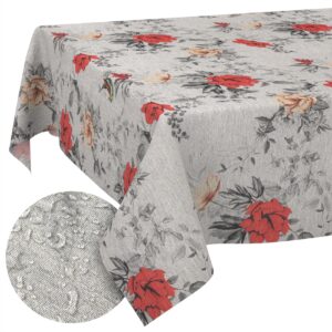 Stoff Tischdecke abwaschbar Tischwäsche Textil Tischtuch Baumwolle Polyester Flora Outdoor Tischdecke Gartentischdecke