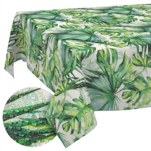 Stoff Tischdecke abwaschbar Tischwäsche Textil Tischtuch Baumwolle Polyester Palmen Outdoor Tischdecke Gartentischdecke