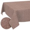 Stoff Tischdecke abwaschbar Tischwäsche Textil Tischtuch Baumwolle Polyester Braun Outdoor Tischdecke Gartentischdecke