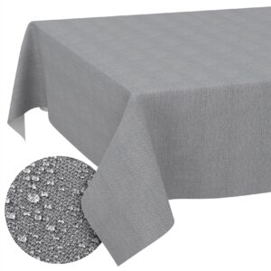 Stoff Tischdecke abwaschbar Tischwäsche Textil Tischtuch Baumwolle Polyester Dunkelgrau Outdoor Tischdecke Gartentischdecke