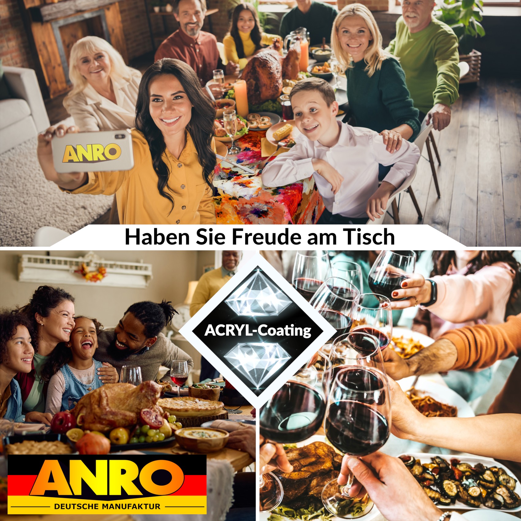 VIL3626_80 Tischdecke abwaschbar Stofftischdecke Gartentischdecke Textil Tischtuch Tafeldecke Meterware Kunst