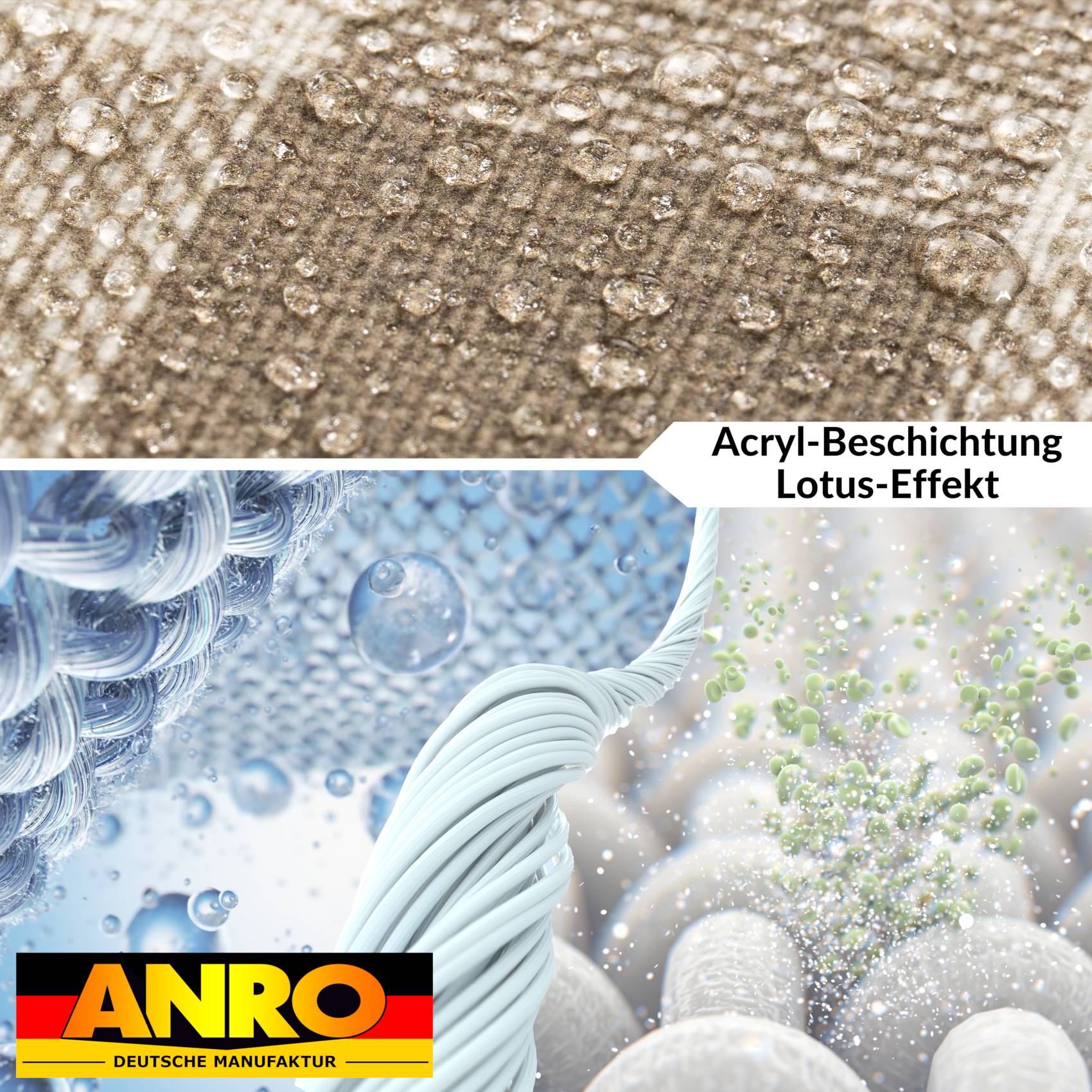 VIL3615_40 Tischdecke abwaschbar Stofftischdecke Gartentischdecke Textil Tischtuch Tafeldecke Meterware Karo Beige