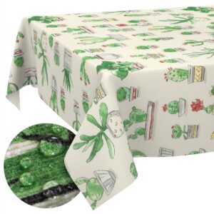 Tischdecke abwaschbar Stofftischdecke Gartentischdecke Textil Tischtuch Tafeldecke Meterware Kaktus