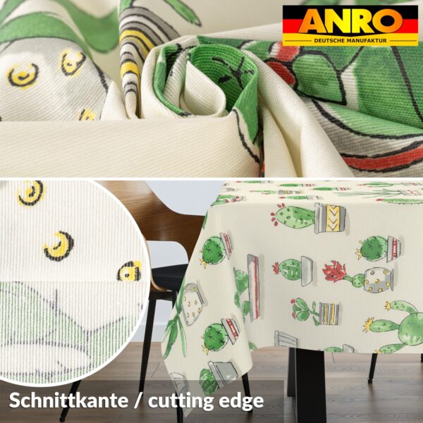 Tischdecke abwaschbar Stofftischdecke Gartentischdecke Textil Tischtuch Tafeldecke Meterware Kaktus