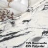Tischdecke abwaschbar Stofftischdecke Gartentischdecke Textil Tischtuch Tafeldecke Meterware Marmor Schwarz