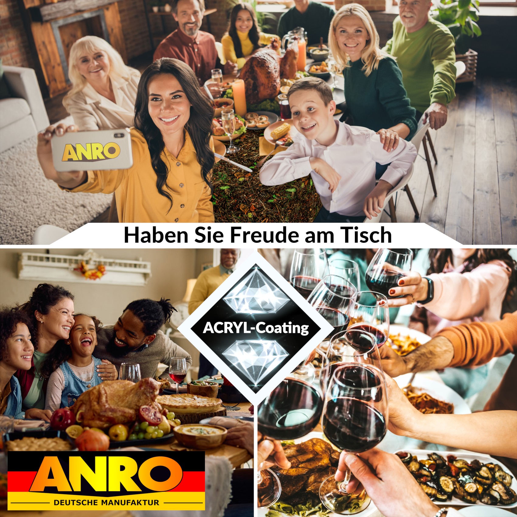 VIL2944_80 Tischdecke abwaschbar Stofftischdecke Gartentischdecke Textil Tischtuch Tafeldecke Meterware Waldboden