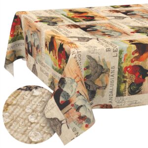 Tischdecke abwaschbar Stofftischdecke Gartentischdecke Textil Tischtuch Tafeldecke Meterware Bauernhof