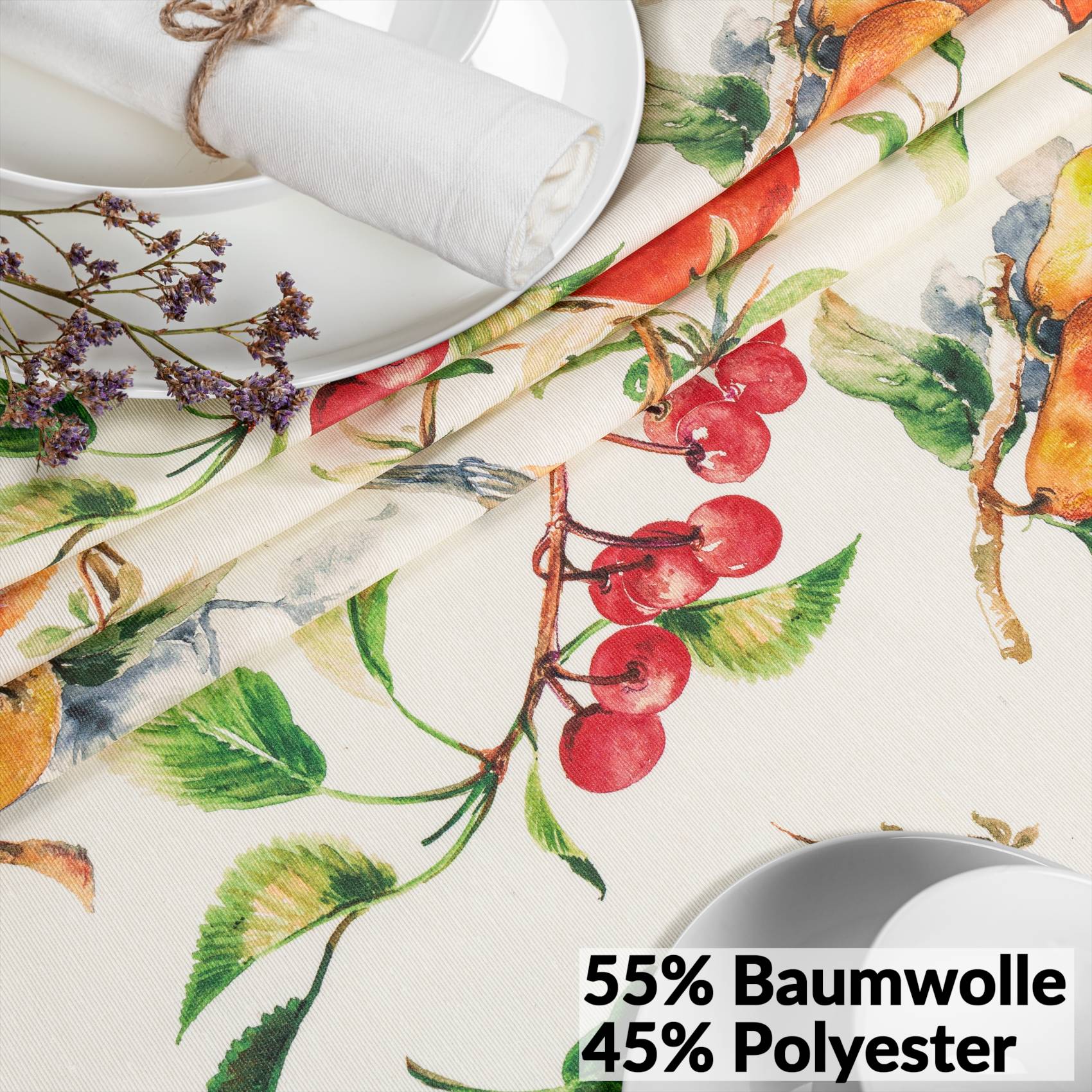 VIL3114_60 Tischdecke abwaschbar Stofftischdecke Gartentischdecke Textil Tischtuch Tafeldecke Meterware Istria