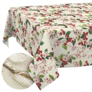 Tischdecke abwaschbar Stofftischdecke Gartentischdecke Textil Tischtuch Tafeldecke Meterware Kirsche