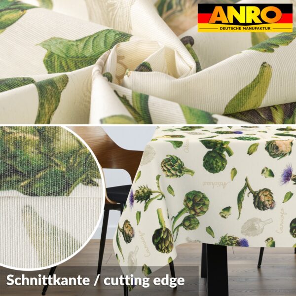 Tischdecke abwaschbar Stofftischdecke Gartentischdecke Textil Tischtuch Tafeldecke Meterware Artischocke
