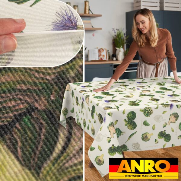Tischdecke abwaschbar Stofftischdecke Gartentischdecke Textil Tischtuch Tafeldecke Meterware Artischocke