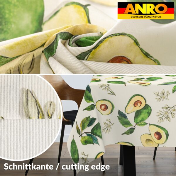 Tischdecke abwaschbar Stofftischdecke Gartentischdecke Textil Tischtuch Tafeldecke Meterware Avocado