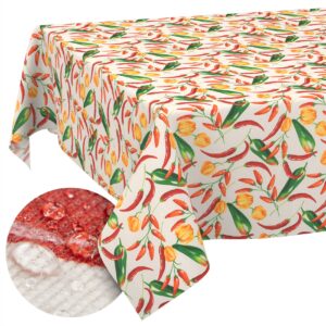Tischdecke abwaschbar Stofftischdecke Gartentischdecke Textil Tischtuch Tafeldecke Meterware Chili