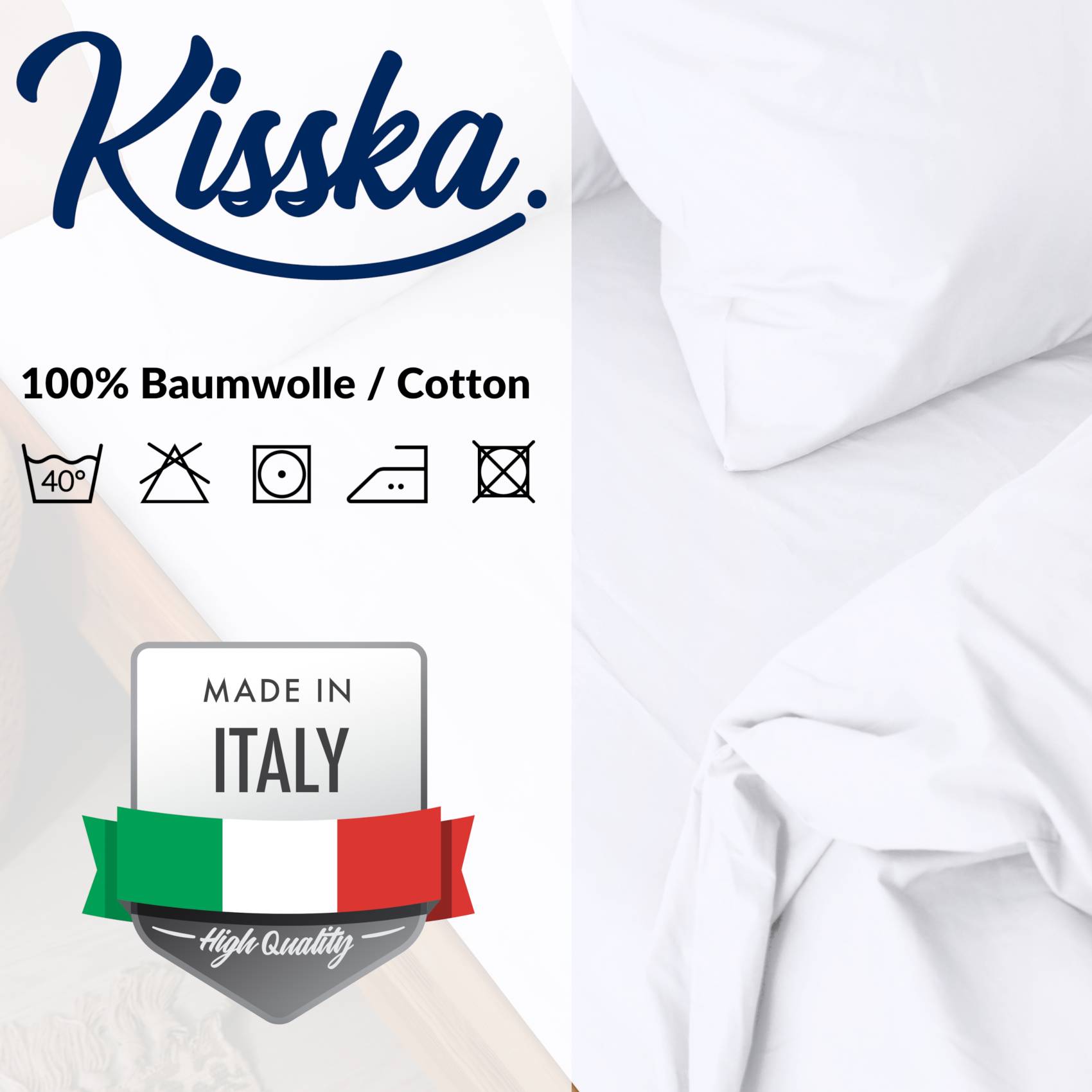 STBETT-WEIS_50 Bettbezug Bettdeckenbezug 100% Baumwolle Bettwäsche Bettdecke Weiß