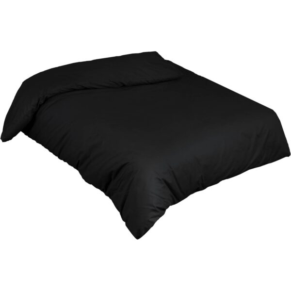 Bettbezug Bettdeckenbezug 100% Baumwolle Bettwäsche Bettdecke Schwarz