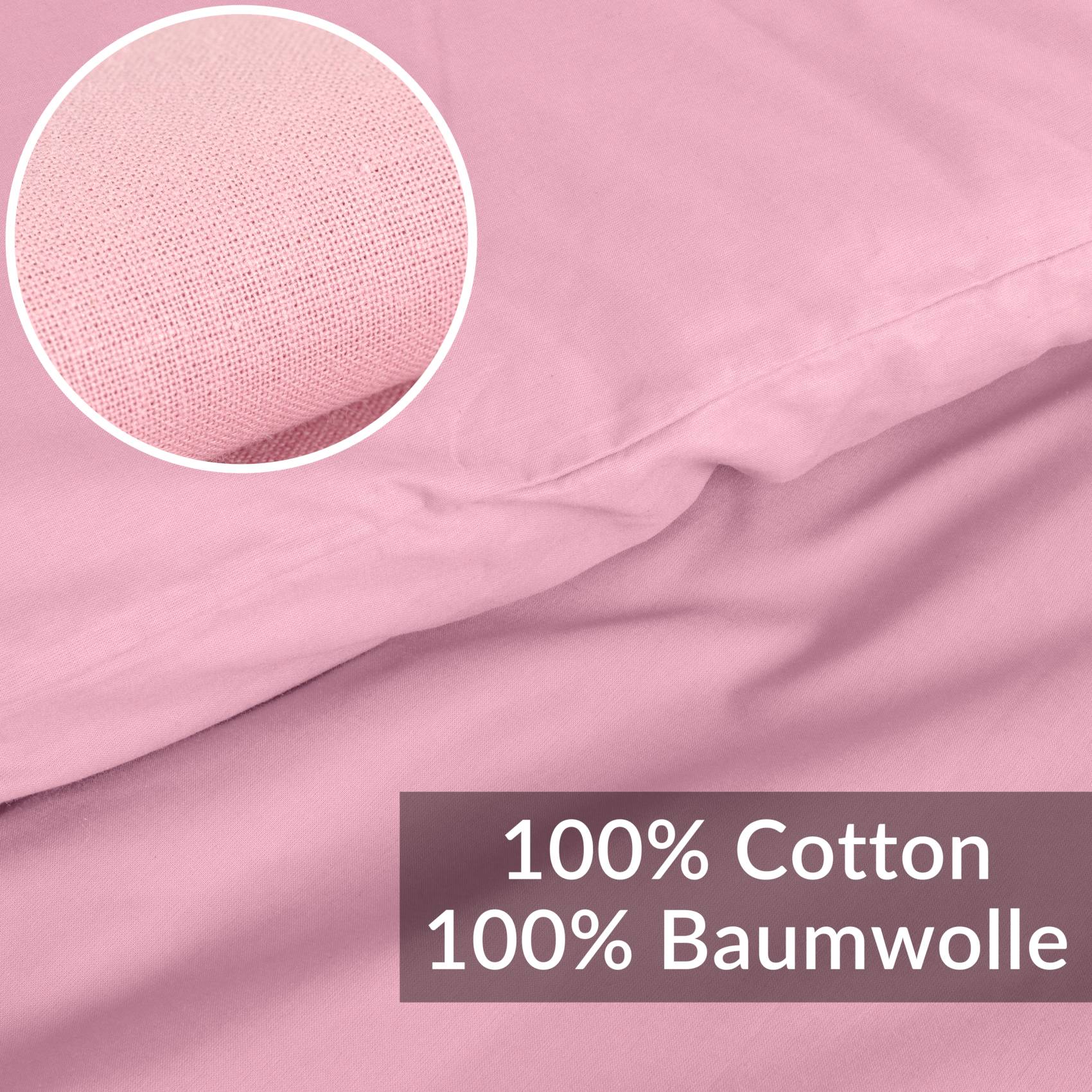 STBETT-ROSA_20 Bettbezug Bettdeckenbezug 100% Baumwolle Bettwäsche Bettdecke Rosa