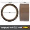 Klebeband Paketband Packband Paketklebeband BOPP 66m x 48mm Braun 6er oder 36er Rollen