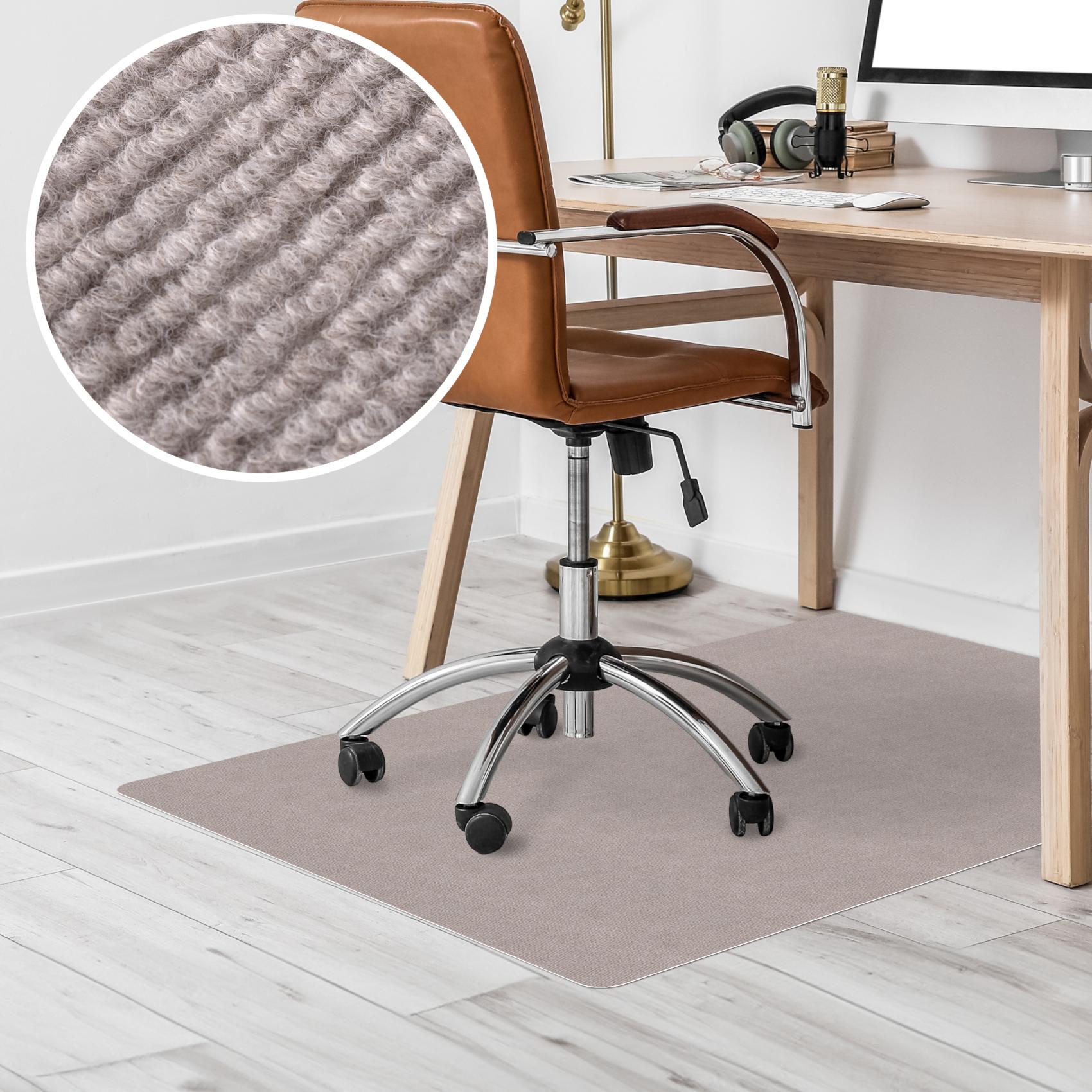 Bodenschutzmatte Teppich Bürostuhlunterlage Schreibtischstuhlunterlage selbsthaftend NEMESIS Beige
