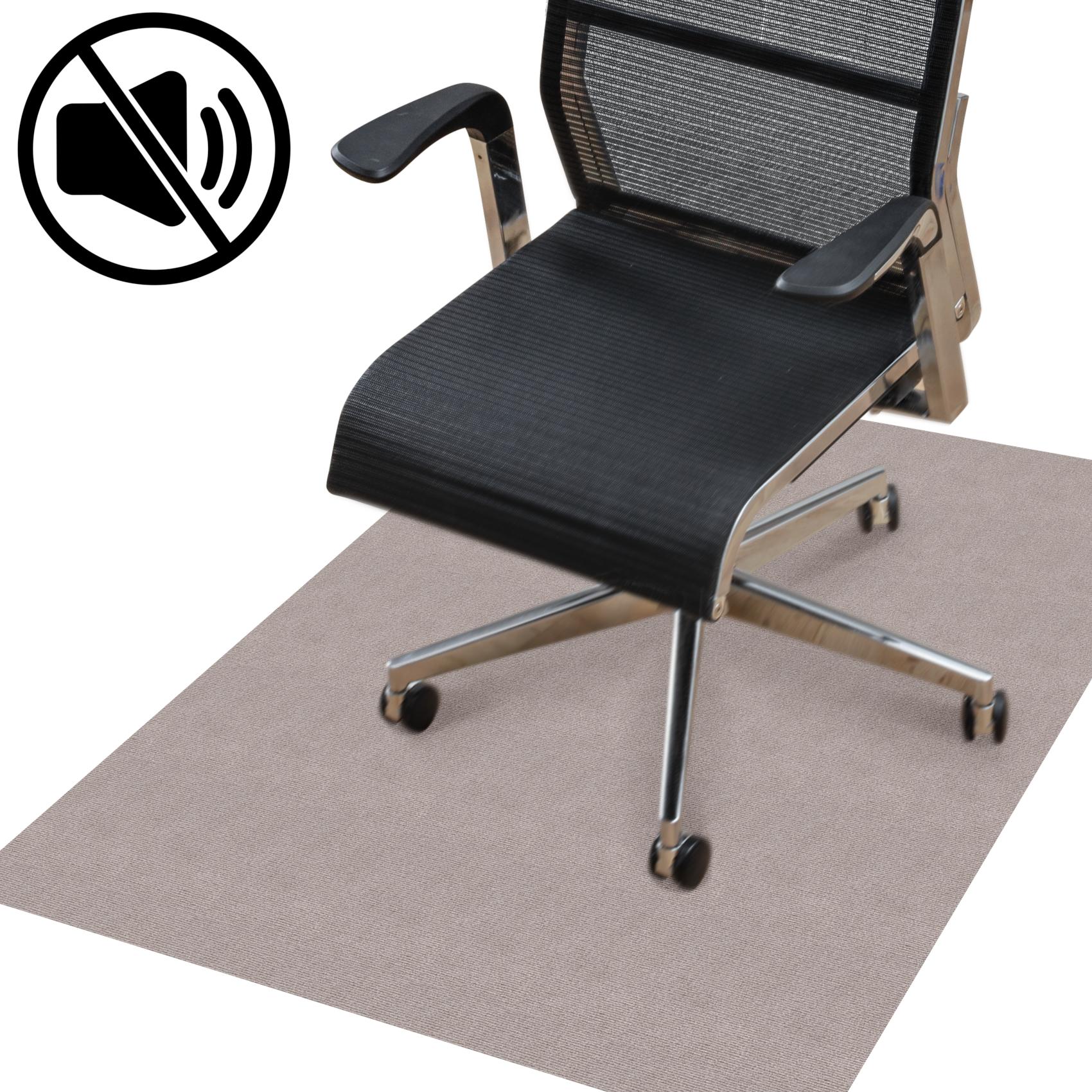 Bodenschutzmatte Teppich Bürostuhlunterlage Schreibtischstuhlunterlage selbsthaftend NEMESIS Beige