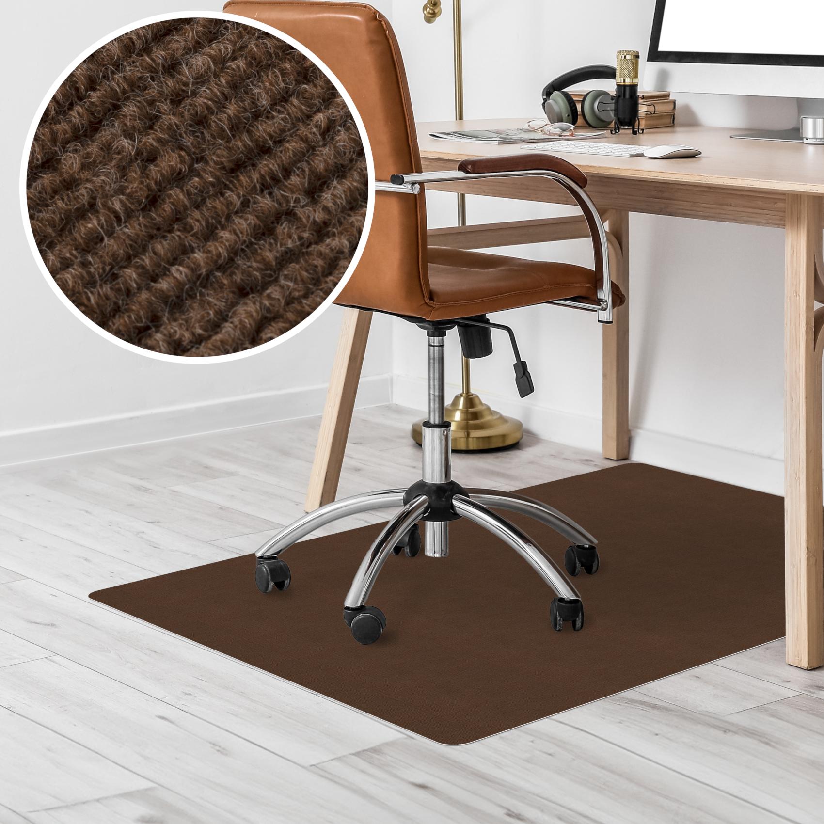 NEMCHOK-RE_20 Bodenschutzmatte Teppich Bürostuhlunterlage Schreibtischstuhlunterlage selbsthaftend NEMESIS Schoko