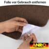 Bodenschutzmatte Teppich Bürostuhlunterlage Schreibtischstuhlunterlage selbsthaftend NEMESIS Schoko