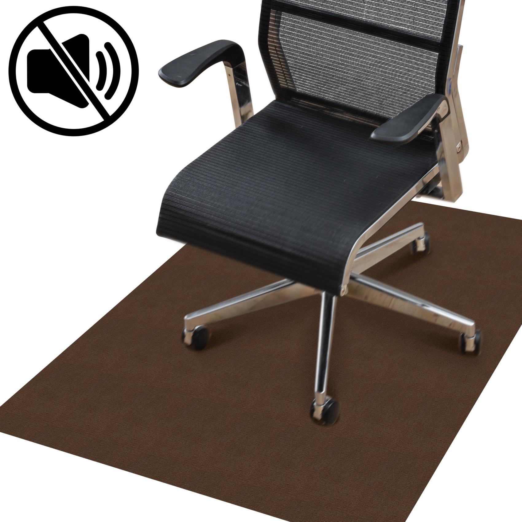 NEMCHOK-RE_60 Bodenschutzmatte Teppich Bürostuhlunterlage Schreibtischstuhlunterlage selbsthaftend NEMESIS Schoko