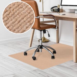 Bodenschutzmatte Teppich Bürostuhlunterlage Schreibtischstuhlunterlage selbsthaftend NEMESIS Hellbraun