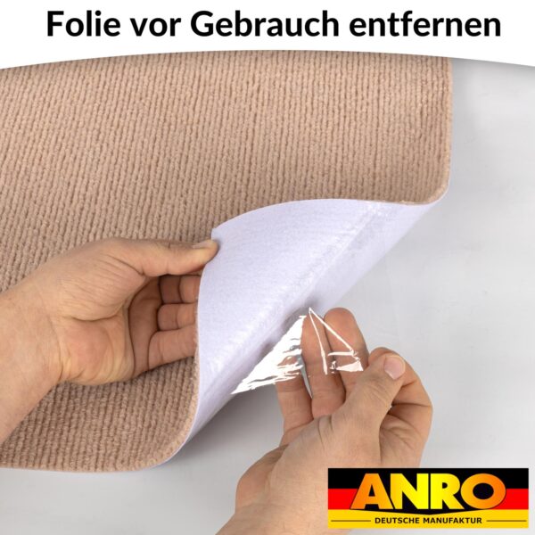 Bodenschutzmatte Teppich Bürostuhlunterlage Schreibtischstuhlunterlage selbsthaftend NEMESIS Hellbraun