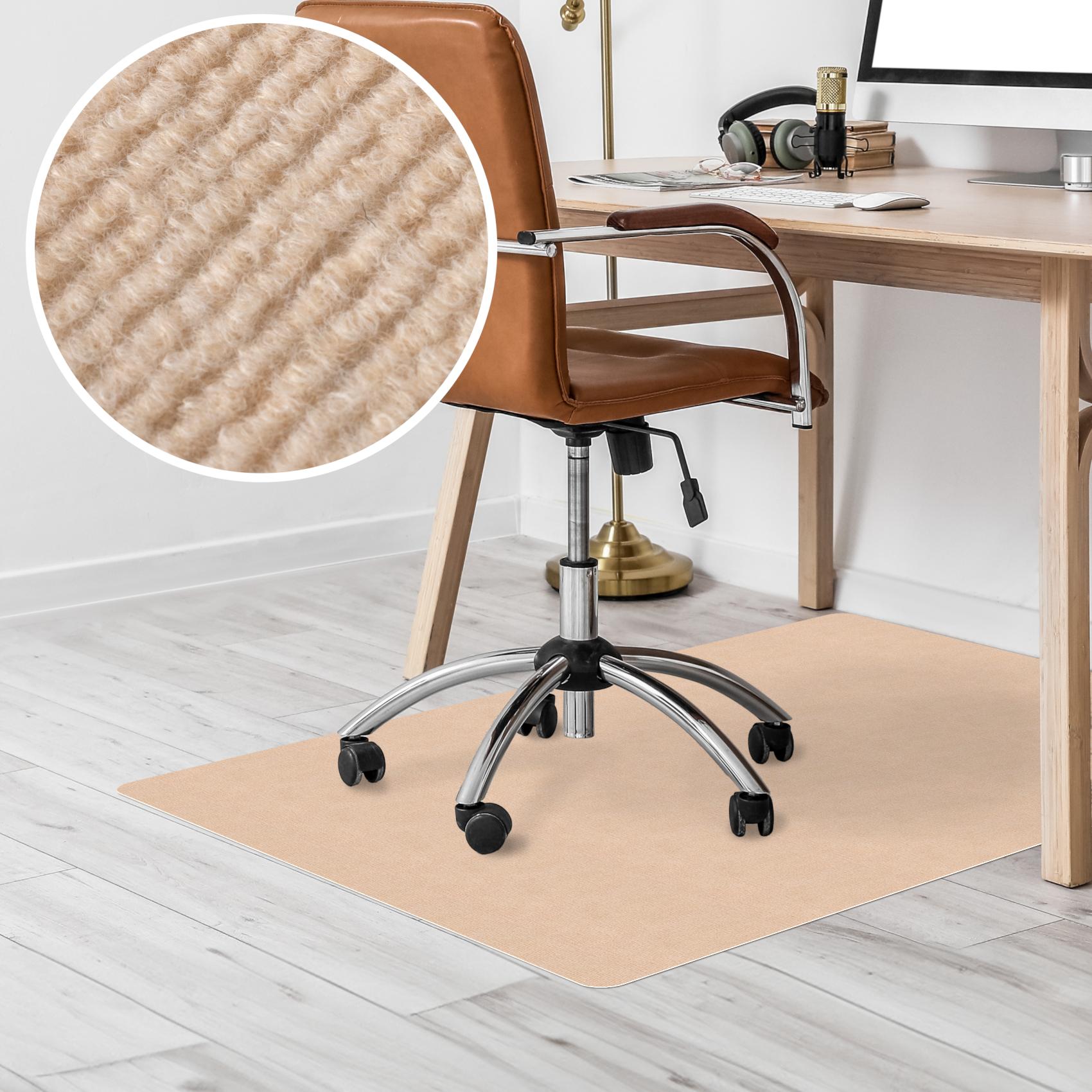 NEMCREM-RE_20 Bodenschutzmatte Teppich Bürostuhlunterlage Schreibtischstuhlunterlage selbsthaftend NEMESIS Creme