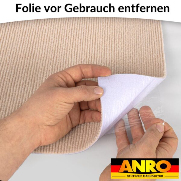 Bodenschutzmatte Teppich Bürostuhlunterlage Schreibtischstuhlunterlage selbsthaftend NEMESIS Creme