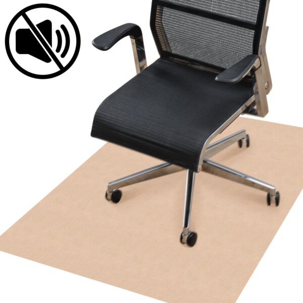 Bodenschutzmatte Teppich Bürostuhlunterlage Schreibtischstuhlunterlage selbsthaftend NEMESIS Creme