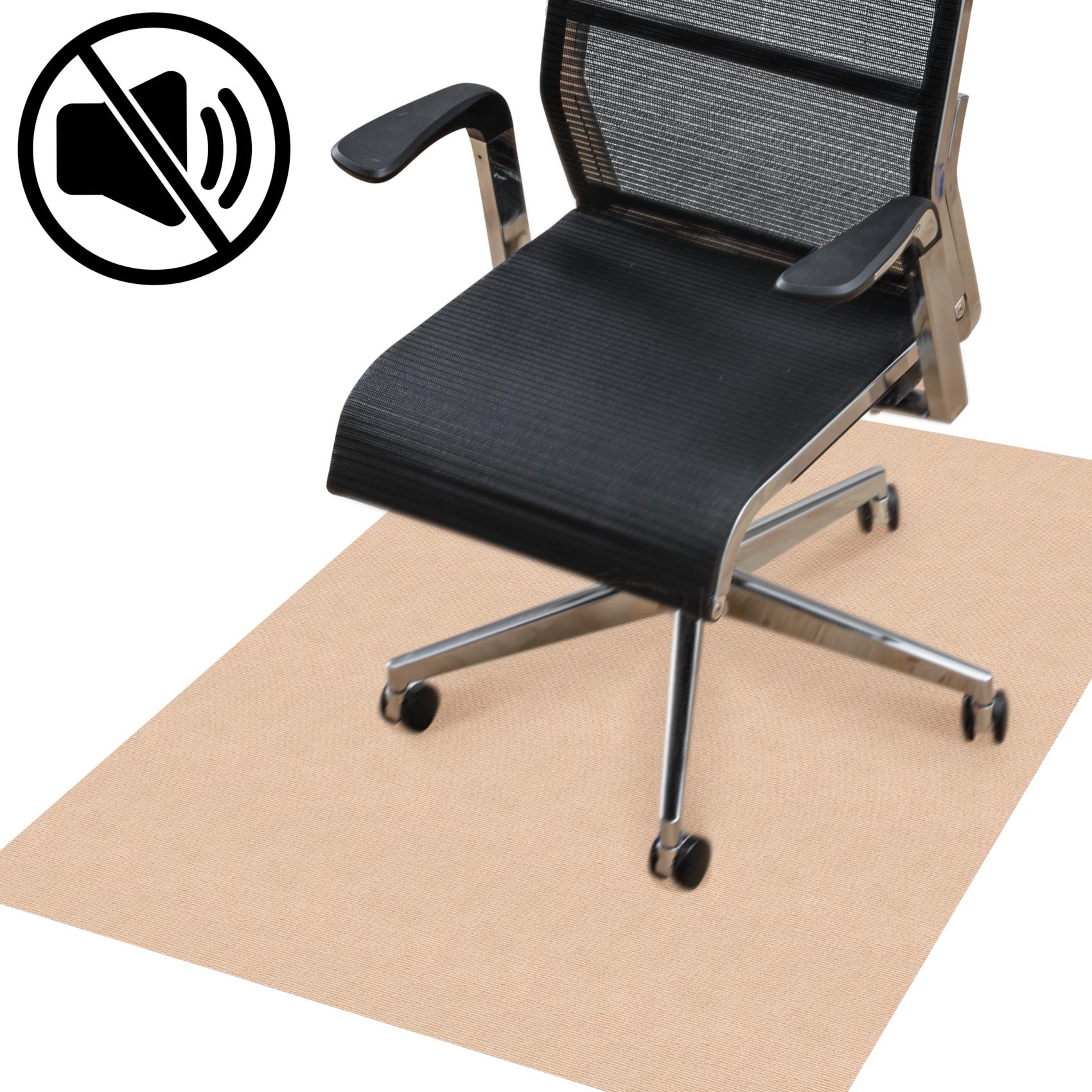 NEMCREM-RE_60 Bodenschutzmatte Teppich Bürostuhlunterlage Schreibtischstuhlunterlage selbsthaftend NEMESIS Creme