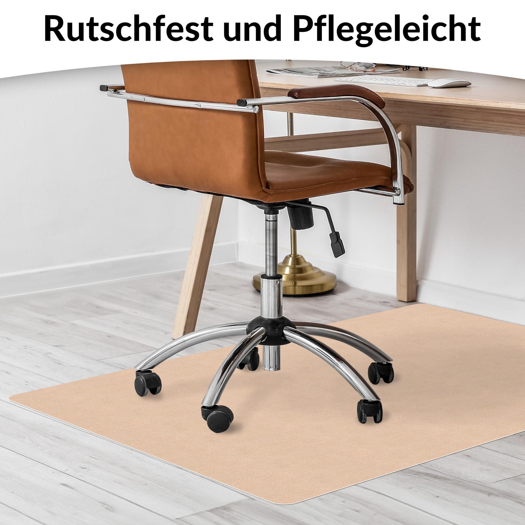 NEMCREM-RE_30 Bodenschutzmatte Teppich Bürostuhlunterlage Schreibtischstuhlunterlage selbsthaftend NEMESIS Creme