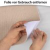 Selbsthaftende Bodenmatte Teppich Antirutsch-Matte Bodenbelag rutschfest in Meterware Creme