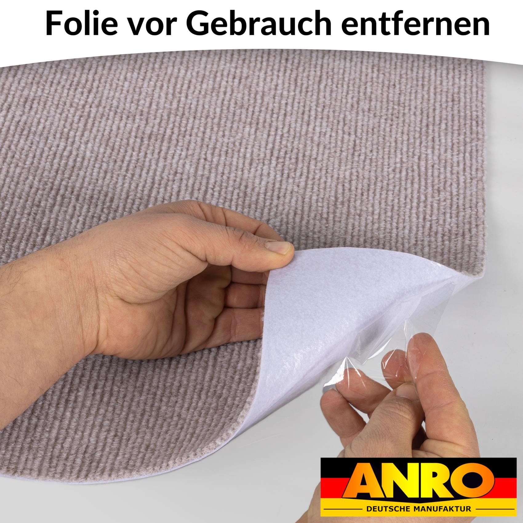 Treppenteppich Treppenstufen Teppich Stufenteppich Stufenmatte selbsthaftend Rechteckig NEMESIS Beige