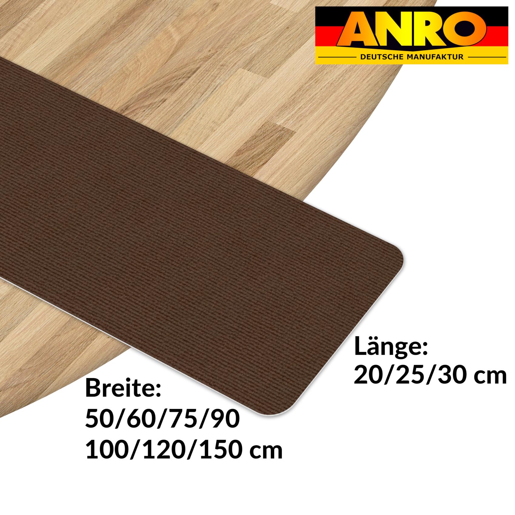 Treppenteppich Treppenstufen Teppich Stufenteppich Stufenmatte selbsthaftend Rechteckig NEMESIS Schoko