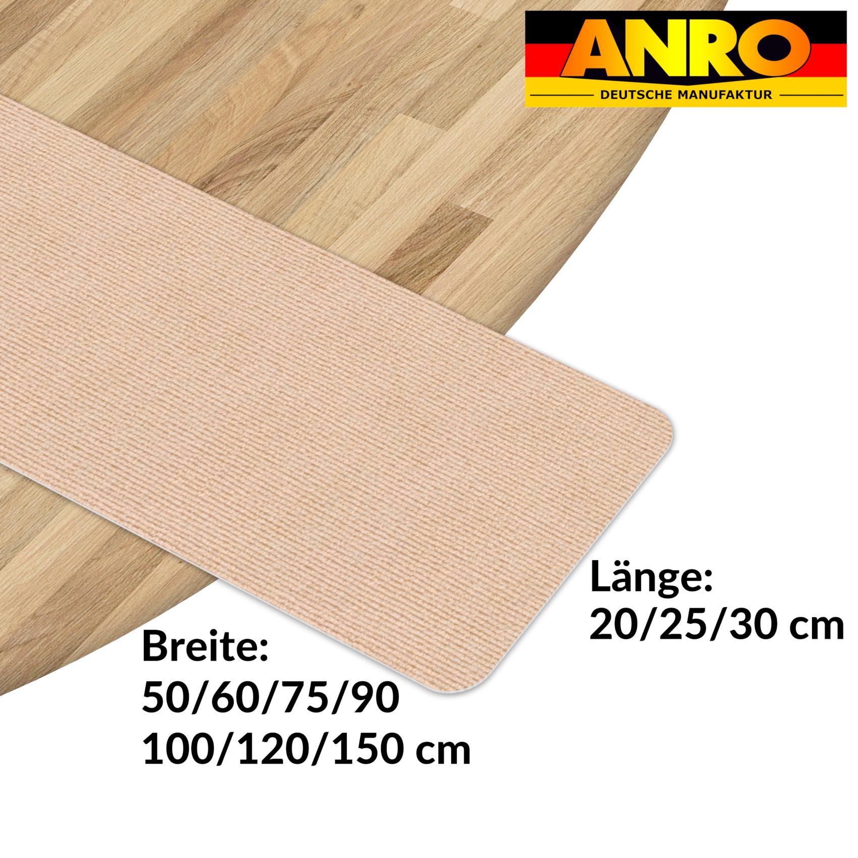 Treppenteppich Treppenstufen Teppich Stufenteppich Stufenmatte selbsthaftend Rechteckig NEMESIS Creme