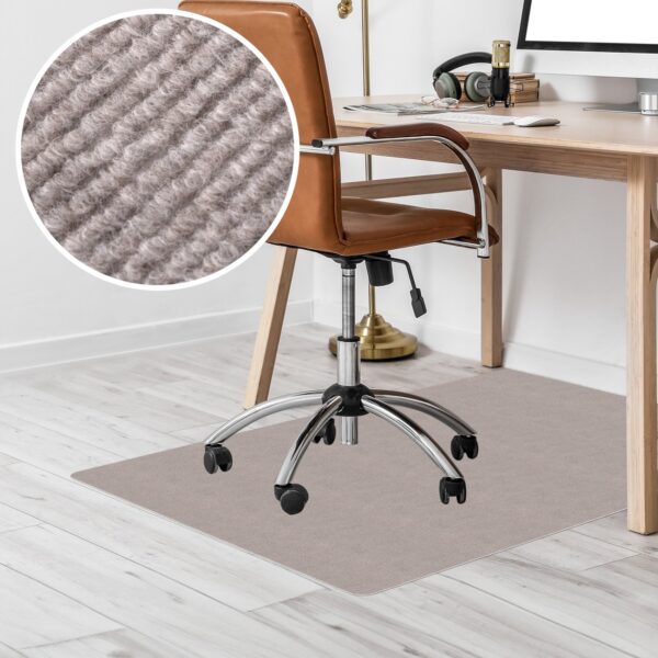 Bodenschutzmatte Teppich Bürostuhlunterlage Schreibtischstuhlunterlage selbsthaftend NEMESIS Beige