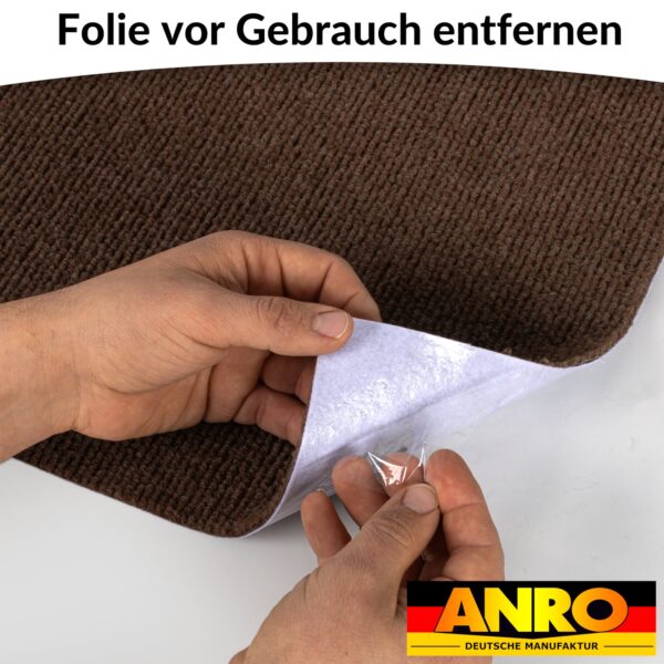 Bodenschutzmatte Teppich Bürostuhlunterlage Schreibtischstuhlunterlage selbsthaftend NEMESIS Schoko