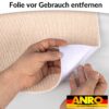 Bodenschutzmatte Teppich Bürostuhlunterlage Schreibtischstuhlunterlage selbsthaftend NEMESIS Creme