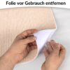 Selbsthaftende Bodenmatte Teppich Antirutsch-Matte Bodenbelag rutschfest in Meterware Creme