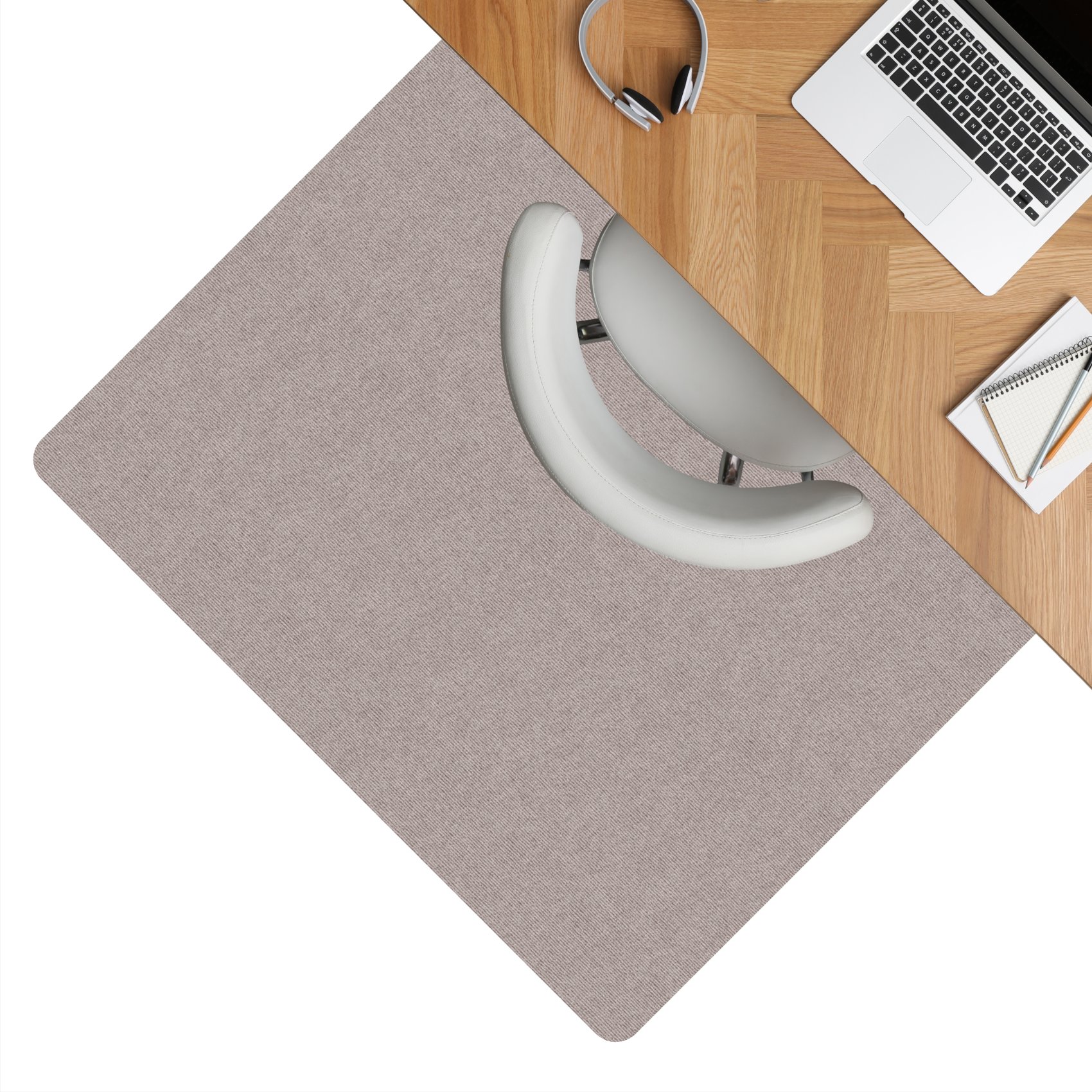 Bodenschutzmatte Teppich Bürostuhlunterlage Schreibtischstuhlunterlage selbsthaftend NEMESIS Beige