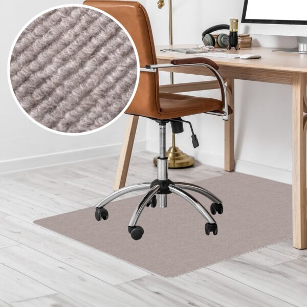 Bodenschutzmatte Teppich Bürostuhlunterlage Schreibtischstuhlunterlage selbsthaftend NEMESIS Beige
