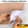 Bodenschutzmatte Teppich Bürostuhlunterlage Schreibtischstuhlunterlage selbsthaftend NEMESIS Hellbraun