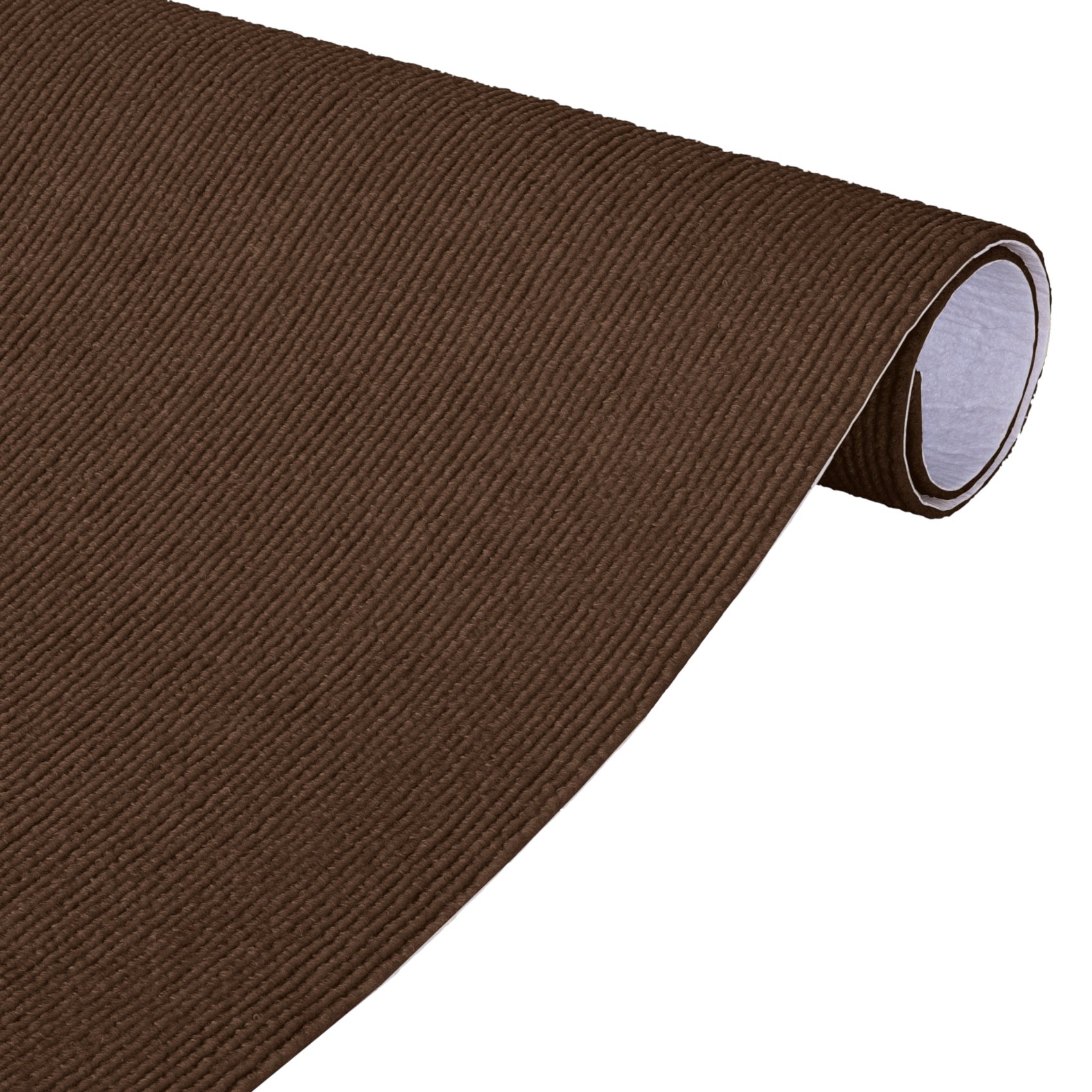 Selbsthaftende Bodenmatte Teppich Antirutsch-Matte Bodenbelag rutschfest in Meterware Schoko