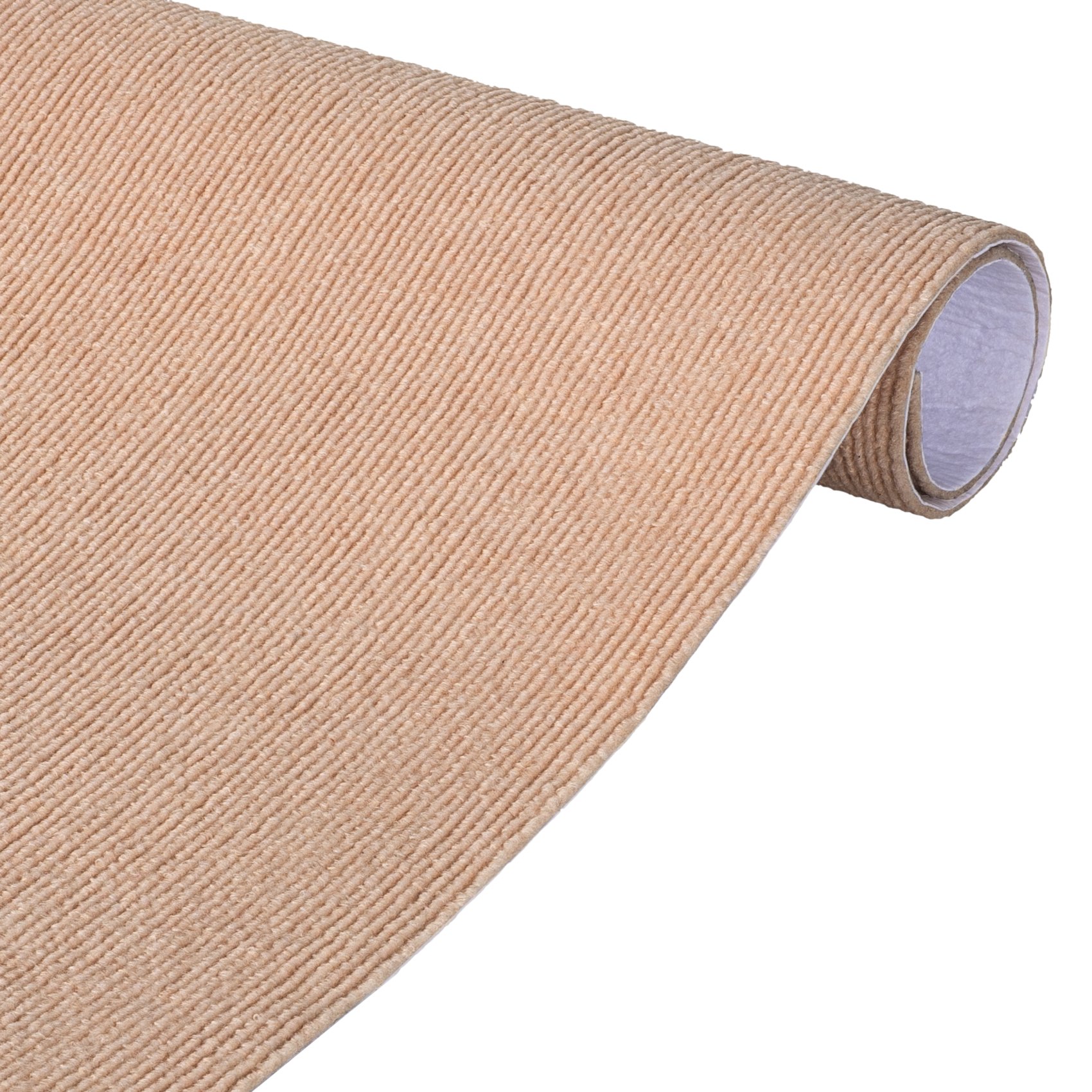 Selbsthaftende Bodenmatte Teppich Antirutsch-Matte Bodenbelag rutschfest in Meterware Hellbraun