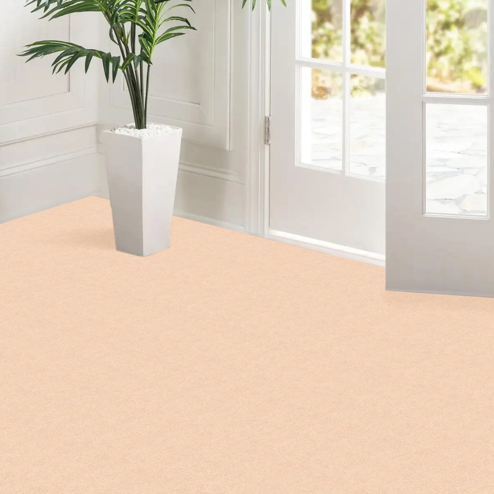 NEMCREM_40 Selbsthaftende Bodenmatte Teppich Antirutsch-Matte Bodenbelag rutschfest in Meterware Creme